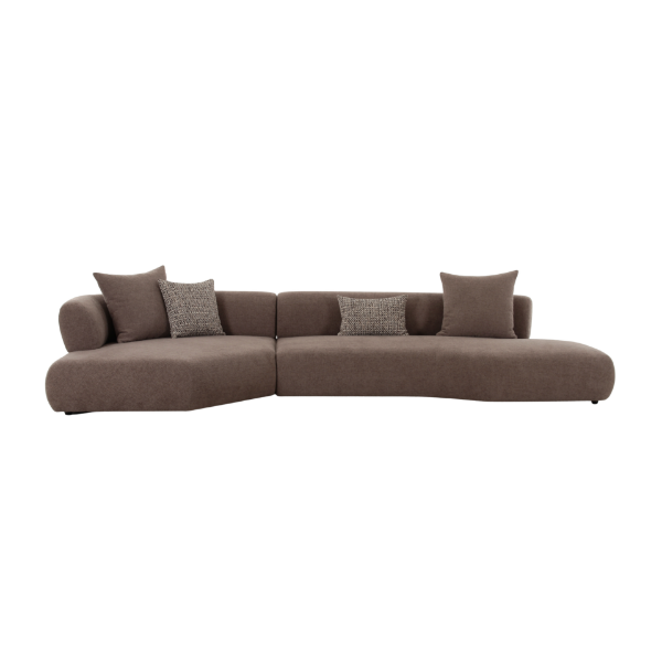 Picture of Sectional sofa 2 pcs, vera, marron, with cushion beige, 392x156x73cm