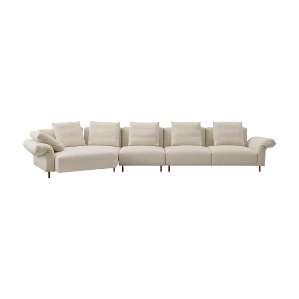 Picture of Sofa 3 seater+daybed, favola, cream brushed gold legs