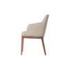 Picture of Chair with armrest, bloom, wood walnut, light grey, 53x60x84cm