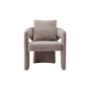 Picture of Chair with armrest, alina, main body, and one cushion, covered with beige fabric, 71x68x73cm
