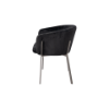 Picture of Chair with armrest, ozy, back and seat grey, with legs in metal brass brushed, 61.5x62x77.5cm