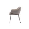 Picture of Chair with armrest, tom, leather pu cream, legs in brushed brass, 61x63x79cm