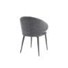 Picture of Chair with armrest, warren, grey fabric, metal two tone grey legs, 61x57x81cm