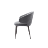 Picture of Chair with armrest, warren, grey fabric, metal two tone grey legs, 61x57x81cm