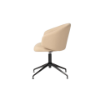 Picture of Office chair, adria, black metal, leather beige, 62x55x74cm