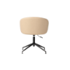 Picture of Office chair, adria, black metal, leather beige, 62x55x74cm