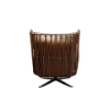 Picture of Chair, argo boss, iron metal, full cow leather, koala grey brown, 90x99x103cm