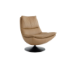 Picture of Swivel chair, ella, full cow leather, westbury brown, 86x89x95cm