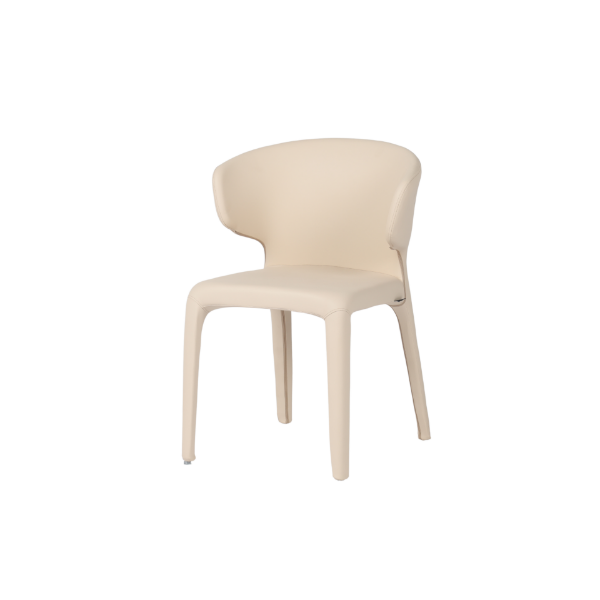 Picture of Chair, emil, back pu hard leather, beige
