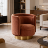 Picture of Chair, grace, marron and terra, 78x75x76cm (s1grfmft)