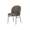 Picture of Side chair, sophie, black metal, pu leather grey, 49x56x82cm