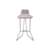Picture of Counter stool, icon, leather gray, legs steel matt gray, 49.5x51x85 cm