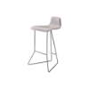 Picture of Counter stool, icon, leather gray, legs steel matt gray, 49.5x51x85 cm