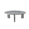 Picture of Big coffee table, corolla, white marble base white marble dia.100x35cm