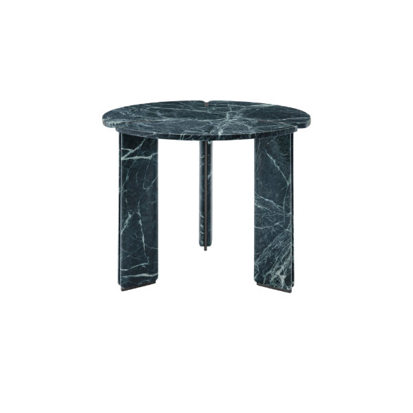 Picture of Small coffee table, corolla, top green marble legs grey marble dia.60x48cm