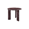 Picture of Small coffee table, corolla, top red marble legs white marble dia.60x48cm