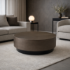 Picture of Coffee table, parasol, steel brushed brass, bottom matt black, dia.80x28 cm