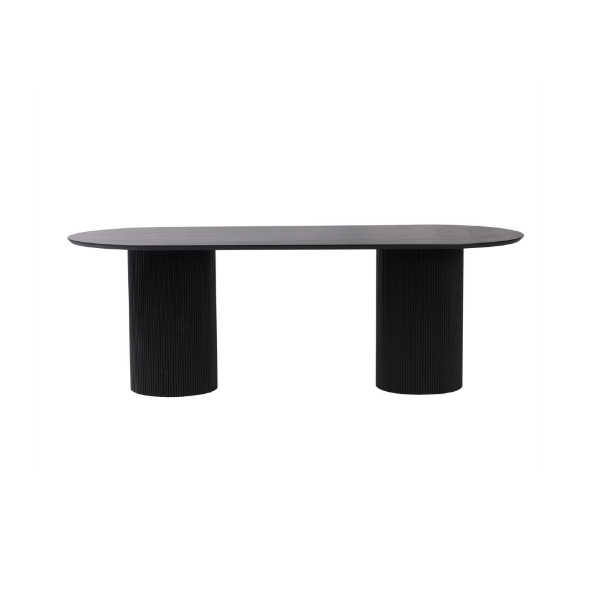 Picture of Dining table, iris, wood black matte, 220x90x75cm