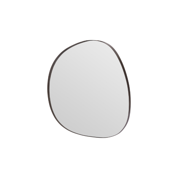 Picture of Wall mirror medium, sami, steel brushed brass, black base board, 100x100x7cm