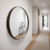 Picture of Wall clear mirror, mia, steel brushed brass, dia.80x8 cm