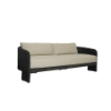 Picture of Sofa 2 seater, pure, aluminium grey, rattan bronze carbon, with 3 cushions champagne, (s&b) 216x80.6x69.8cm
