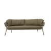 Picture of Sofa 2 seater, bonnie, aluminium dark taupe, with cushion cream, 180x80.5x65cm