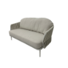 Picture of Sofa 2 seater, tory, aluminium white, with cushion sand, 148x79x67cm