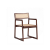 Picture of Chair with armrestat, elier, wood walnut, cream, 54x60x83cm