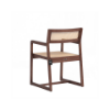 Picture of Chair with armrestat, elier, wood walnut, cream, 54x60x83cm