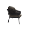 Picture of Living chair with armrest, bonnie, aluminium anthracite, with cushion dark grey 83x75x65cm