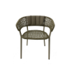 Picture of Chair with armrest, bonnie, aluminium dark taupe, with cushion cream, 63.5x57.5x76cm