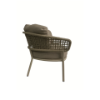 Picture of Living chair with armrest, bonnie, aluminium dark taupe, with cushion cream, 83x75x65cm