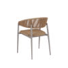 Picture of Chair with armrest, capri, aluminium warm grey, rattan terra mix, 60x53x73cm