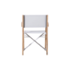 Picture of Chair with armrest, costa, teak natural, fabric white, 59x56.5x82cm