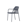 Picture of Chair with armrest, flair, aluminium anthracite, with cushion anthracite, 56x59x79cm