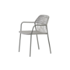 Picture of Chair with armrest, flair, aluminium sand, with cushion taupe, 56x59x79cm