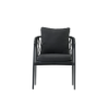 Picture of Chair with armrest, luna, aluminium dark taupe, with cushion midnight, 60x65x78cm