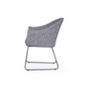 Picture of Chair with armrest, maia, steel taupe, rattan sand, with cushion cloud 64x65x84cm