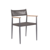 Picture of Chair with armrest, mood, aluminium anthracite, rattan lava mix, 55x57x80cm