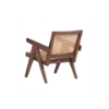 Picture of Lounge chair with armrest, vintage, wood walnut, cream, 56x71x71cm