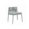 Picture of Side chair, emmy, aluminium blu sage, with cushion fossil, 59x60x72cm