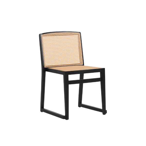 Picture of Side chair, atelier, wood black matte, cream, 48x52x79cm