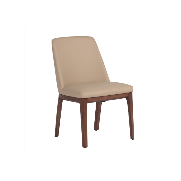 Picture of Side chair, bloom, wood walnut, beige, 53x60x84cm