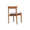 Picture of Chair, leo, teak natural, with cushion titanium, 48x53x78.5cm
