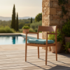 Picture of Chair, mary, teak natural, with cushion acqua marine, 57.5x56.8x82cm