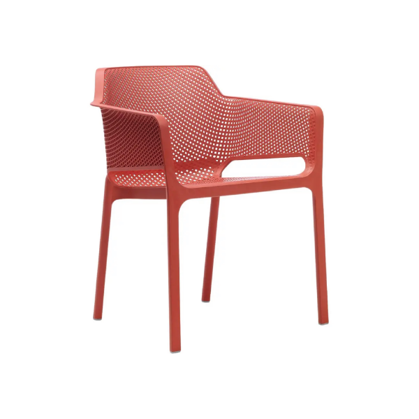 Picture of Chair, net, polypropylene, corallo, 67x71 cm