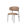 Picture of Side chair, renee, matt bronze, with leather, marron, 59x57x82cm