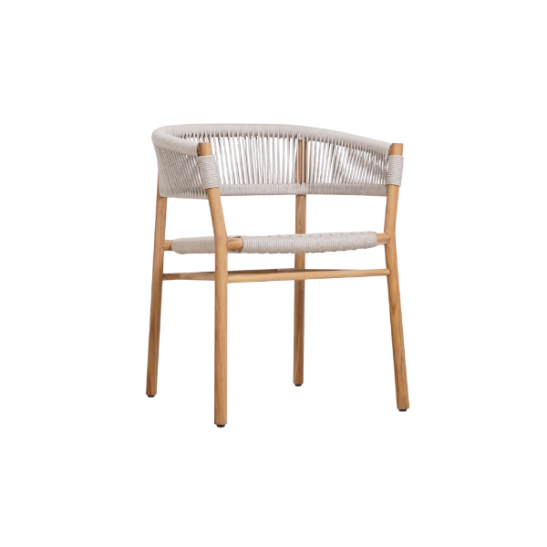 Picture of Chair, roy, teak natural, rattan bright tan, 60x58x72cm