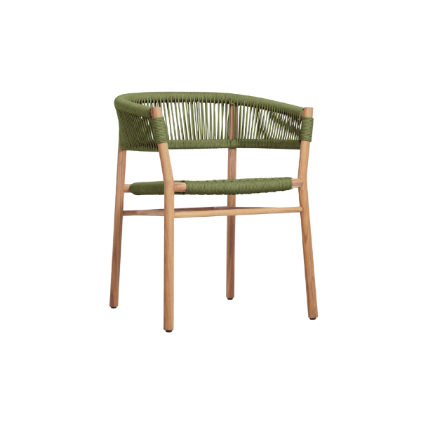 Picture of Chair, roy, teak natural, rattan avocado, 60x58x72cm