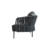 Picture of Lounge chair, tory, aluminium antracite, with cushion dark grey, 80x79x67cm